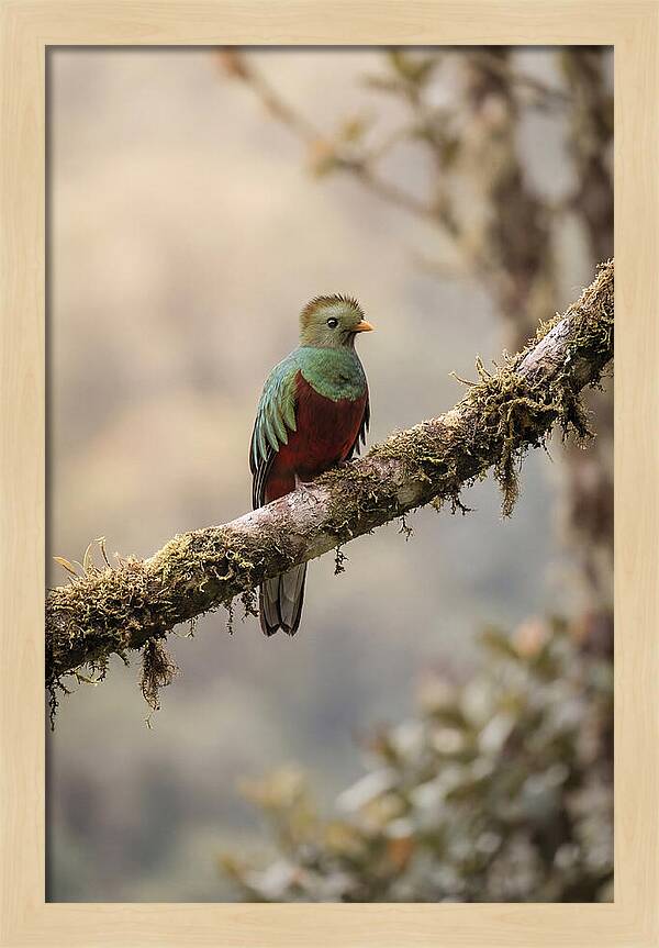 Resplendent Quetzal Perched Gracefully