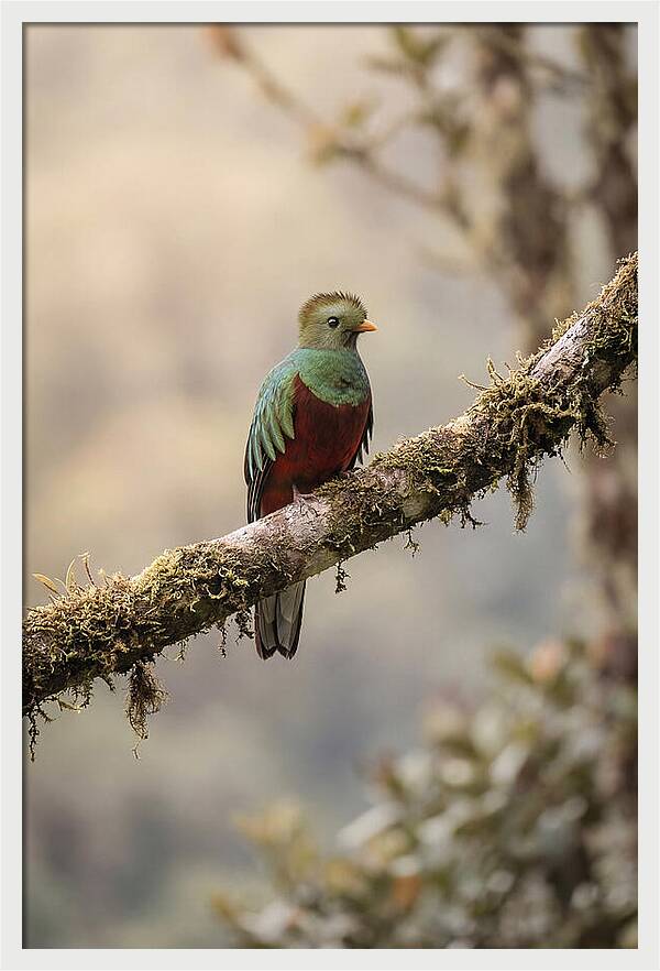 Resplendent Quetzal Perched Gracefully