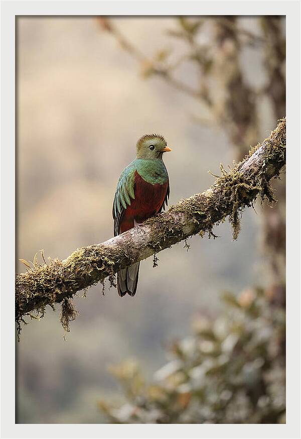 Resplendent Quetzal Perched Gracefully