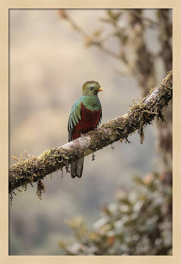 Resplendent Quetzal Perched Gracefully