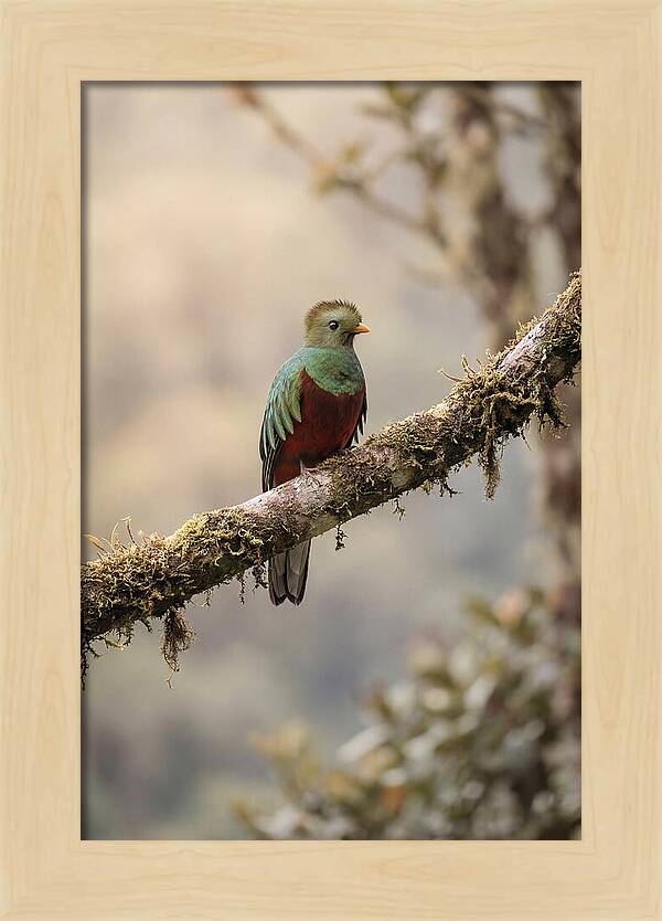 Resplendent Quetzal Perched Gracefully