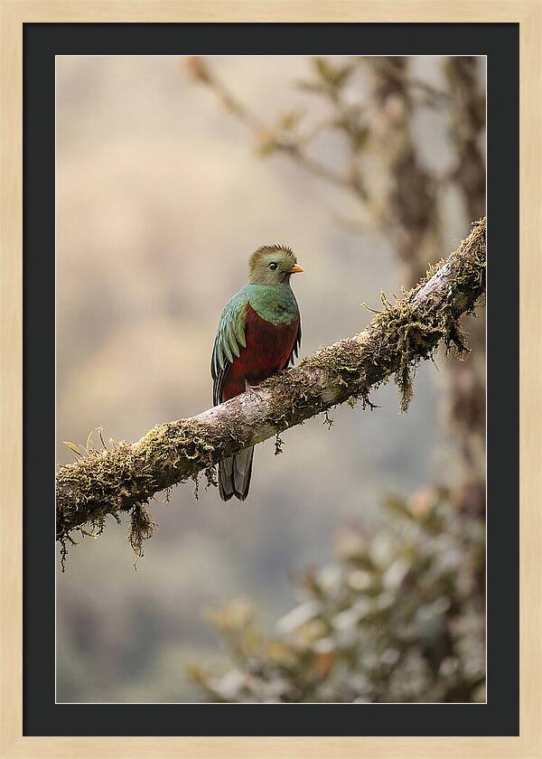 Resplendent Quetzal Perched Gracefully