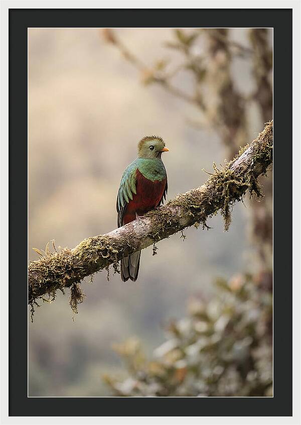 Resplendent Quetzal Perched Gracefully