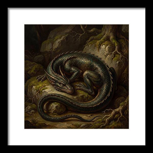 Resting Dragon In Nature