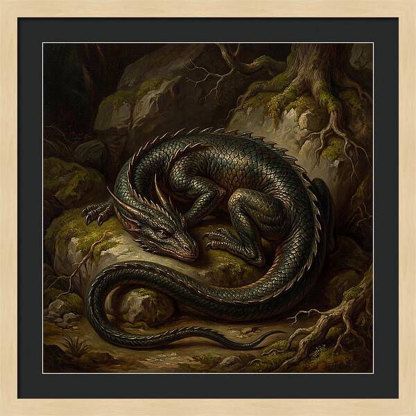 Resting Dragon In Nature