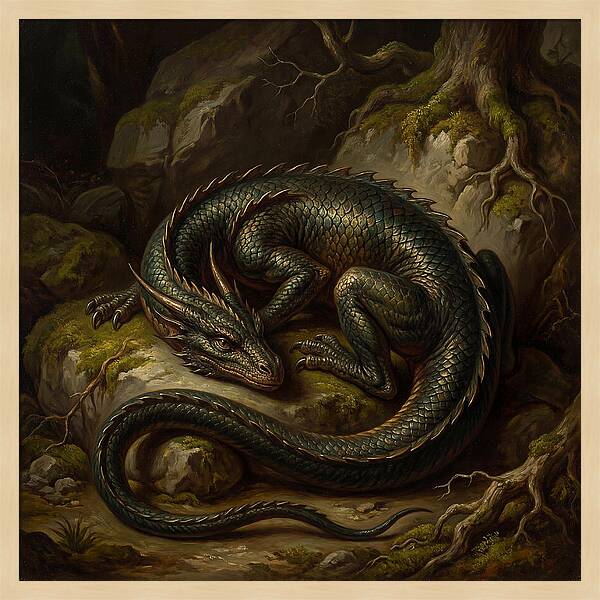 Resting Dragon In Nature