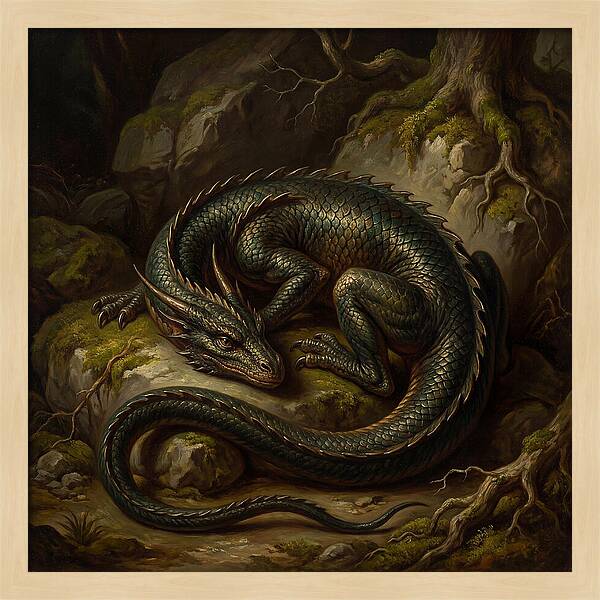 Resting Dragon In Nature