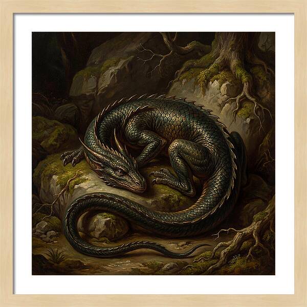 Resting Dragon In Nature