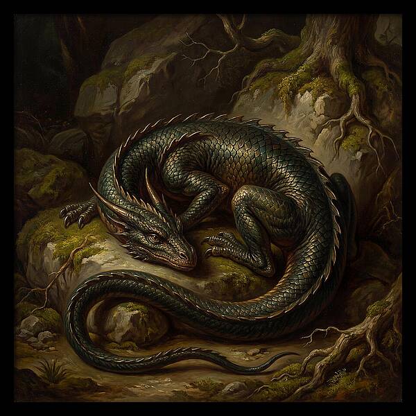 Resting Dragon In Nature
