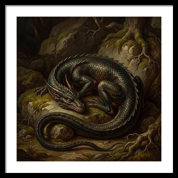 Resting Dragon In Nature