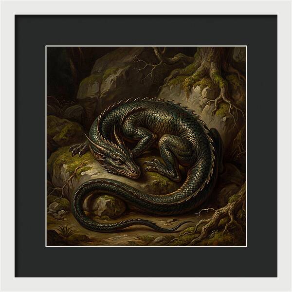 Resting Dragon In Nature