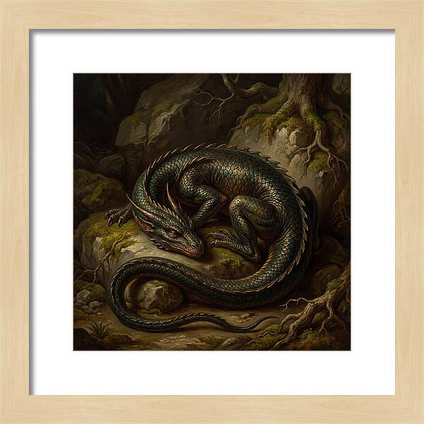 Resting Dragon In Nature