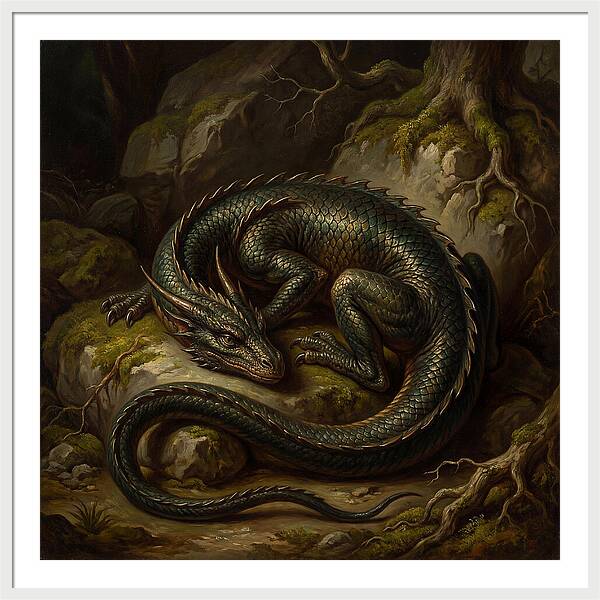Resting Dragon In Nature