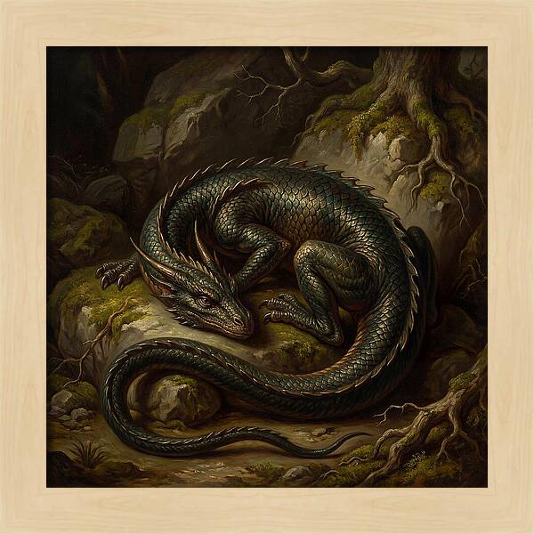 Resting Dragon In Nature