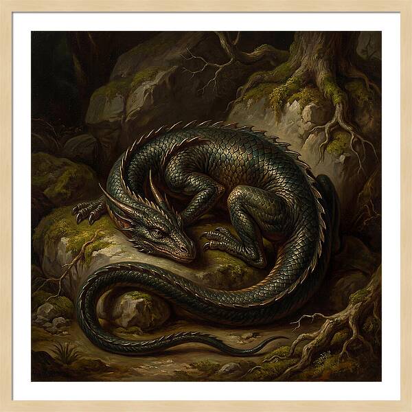 Resting Dragon In Nature