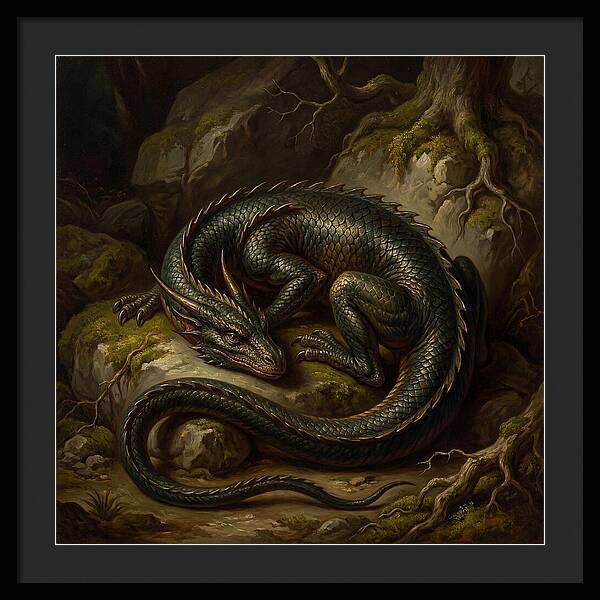 Resting Dragon In Nature