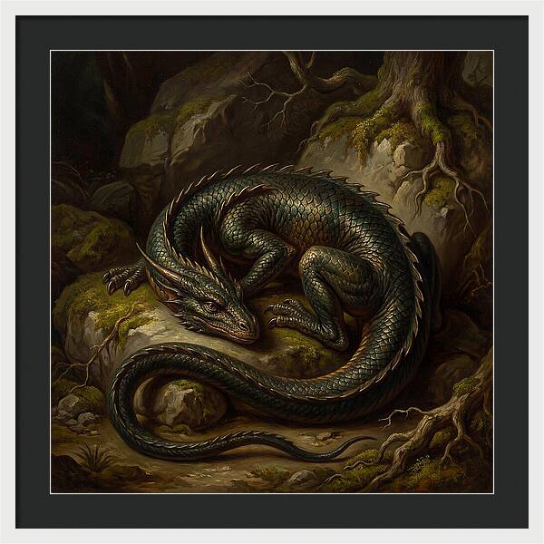 Resting Dragon In Nature
