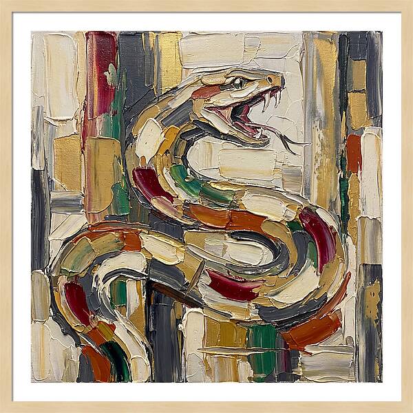 Reticulated Python In Bold Colors