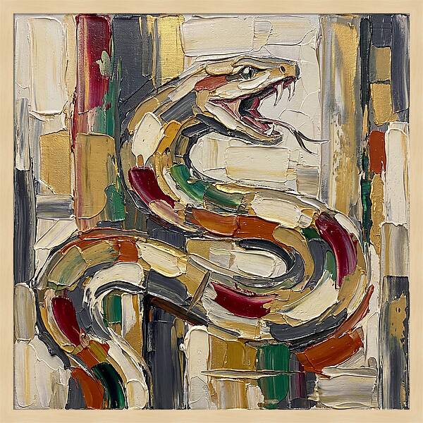 Reticulated Python In Bold Colors