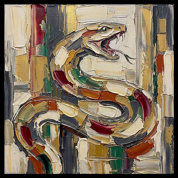 Reticulated Python In Bold Colors
