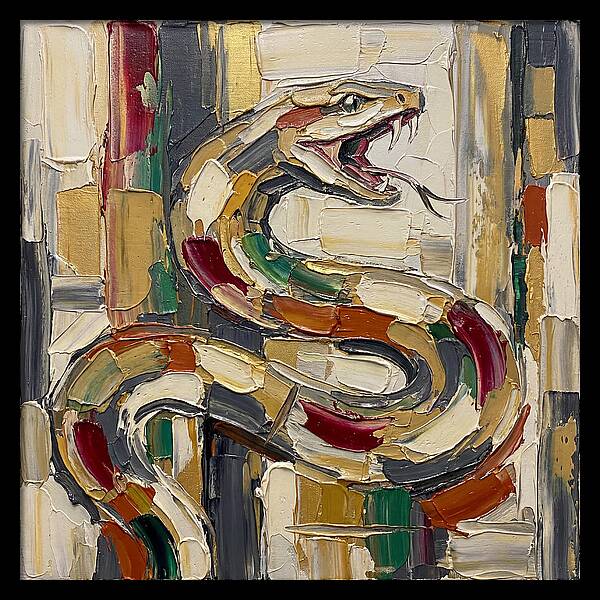 Reticulated Python In Bold Colors