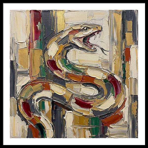 Reticulated Python In Bold Colors
