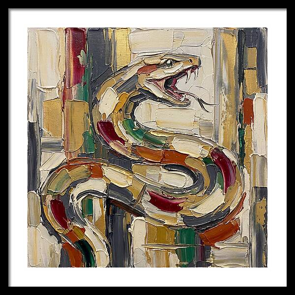Reticulated Python In Bold Colors