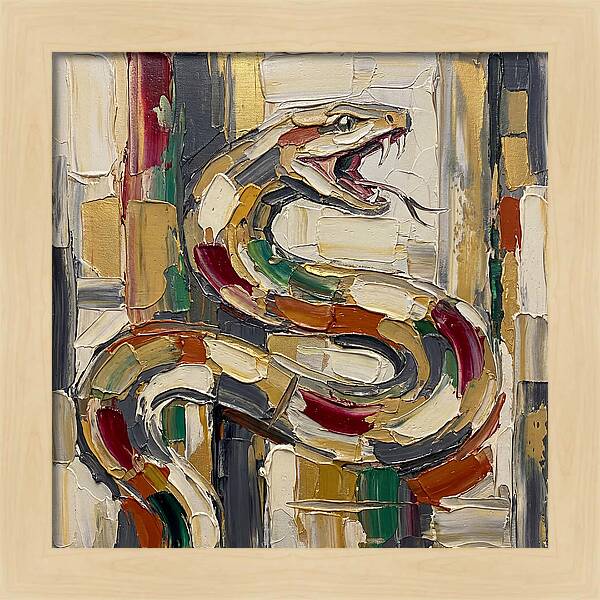 Reticulated Python In Bold Colors
