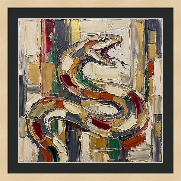 Reticulated Python In Bold Colors