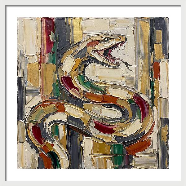 Reticulated Python In Bold Colors
