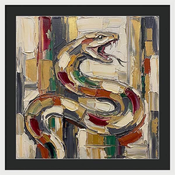 Reticulated Python In Bold Colors