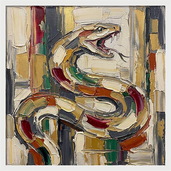 Reticulated Python In Bold Colors