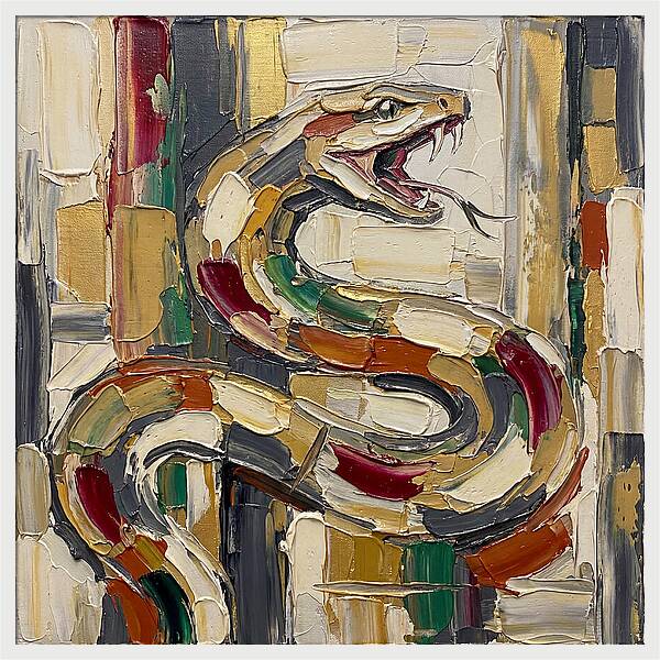 Reticulated Python In Bold Colors