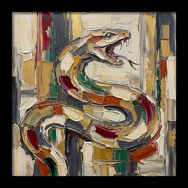 Reticulated Python In Bold Colors