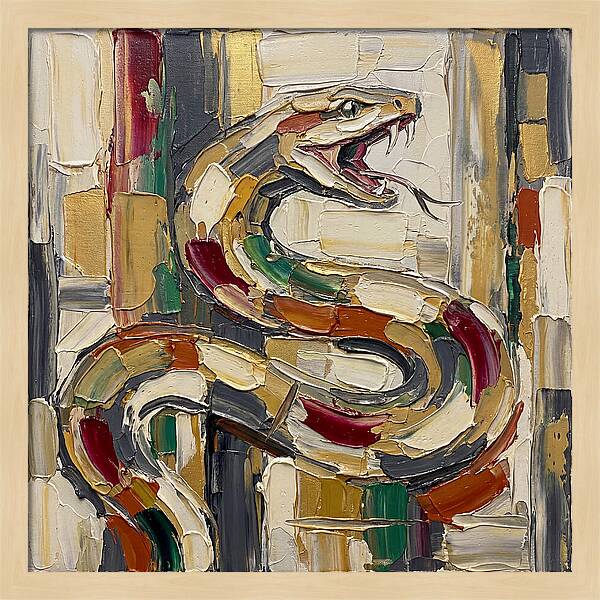 Reticulated Python In Bold Colors