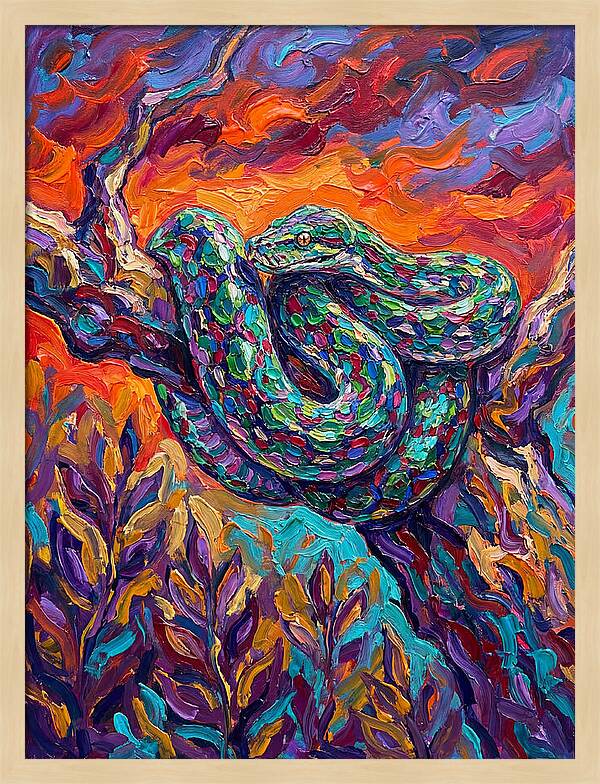 Reticulated Python In Color