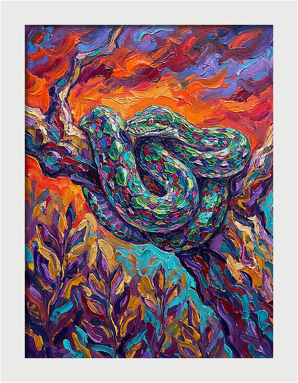 Reticulated Python In Color