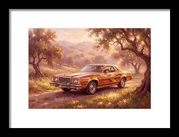 Retro Car In Golden Light