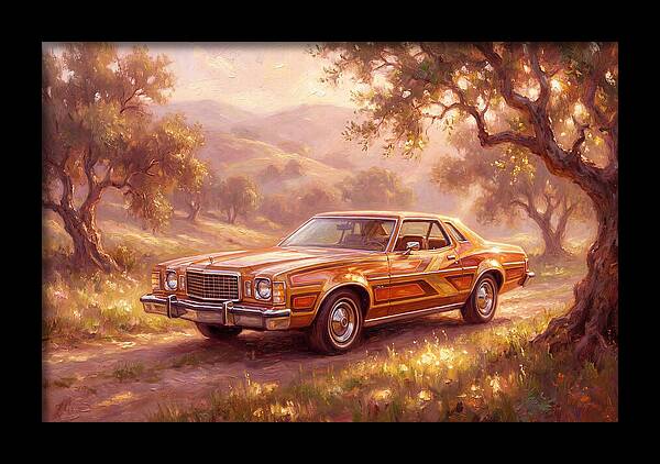 Retro Car In Golden Light