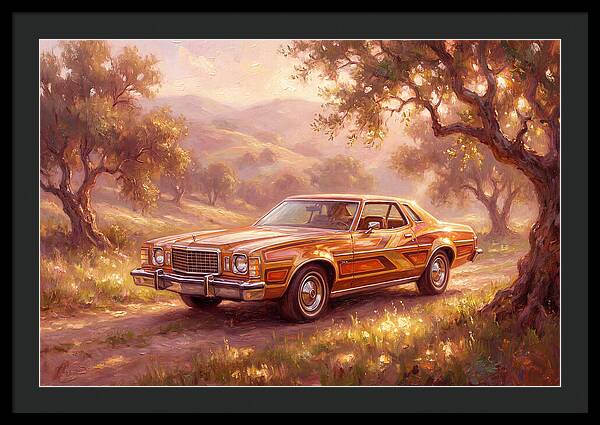 Retro Car In Golden Light