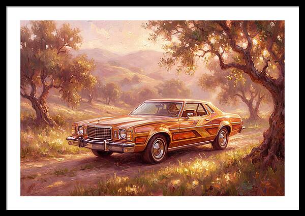 Retro Car In Golden Light