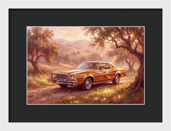 Retro Car In Golden Light