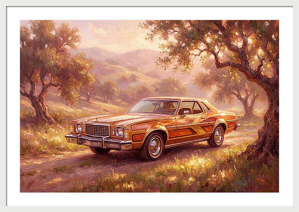 Retro Car In Golden Light
