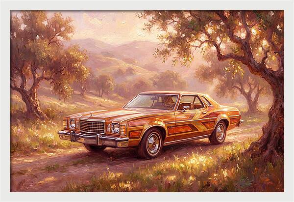 Retro Car In Golden Light