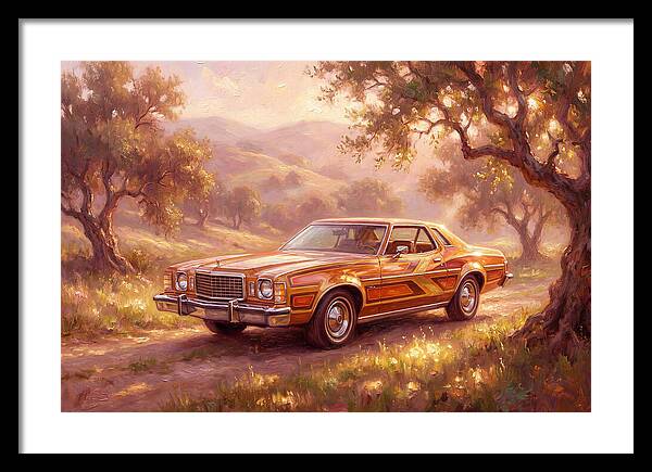 Retro Car In Golden Light