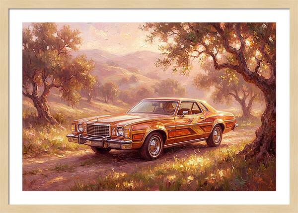Retro Car In Golden Light