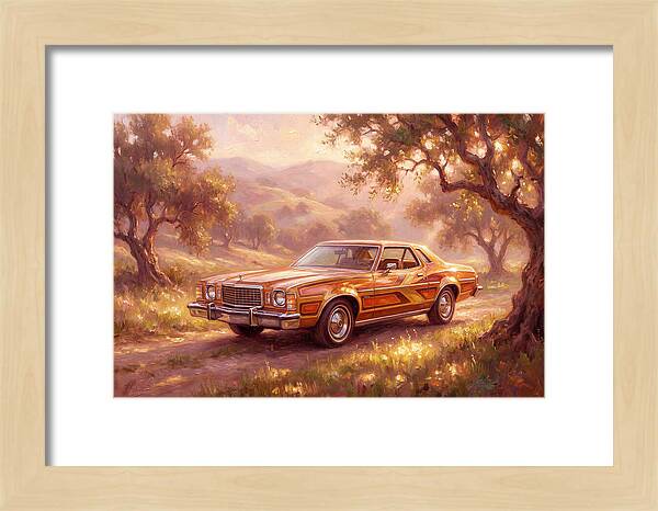 Retro Car In Golden Light