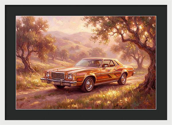 Retro Car In Golden Light