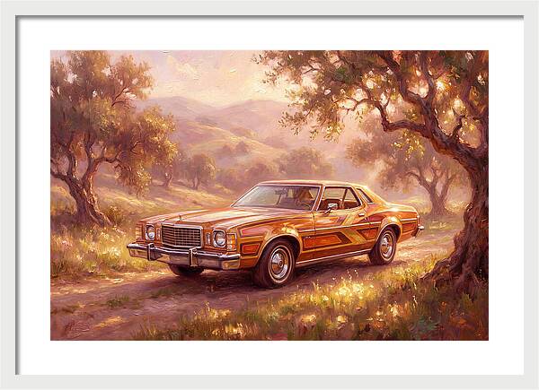Retro Car In Golden Light