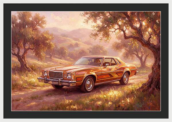 Retro Car In Golden Light